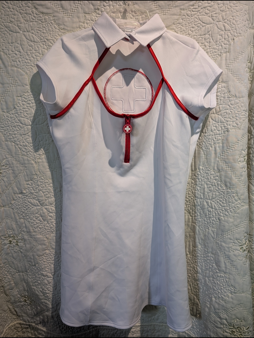 White & Red Sexy Nurse-Inspired Costume Dress!